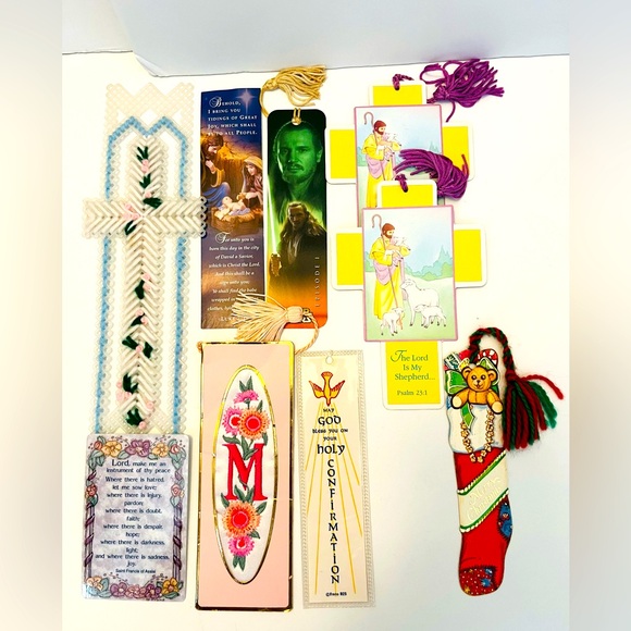 Vintage Bookmarks & Prayer Card Lot of 9 Religious Star Wars Thomas Kinkade - Picture 1 of 10